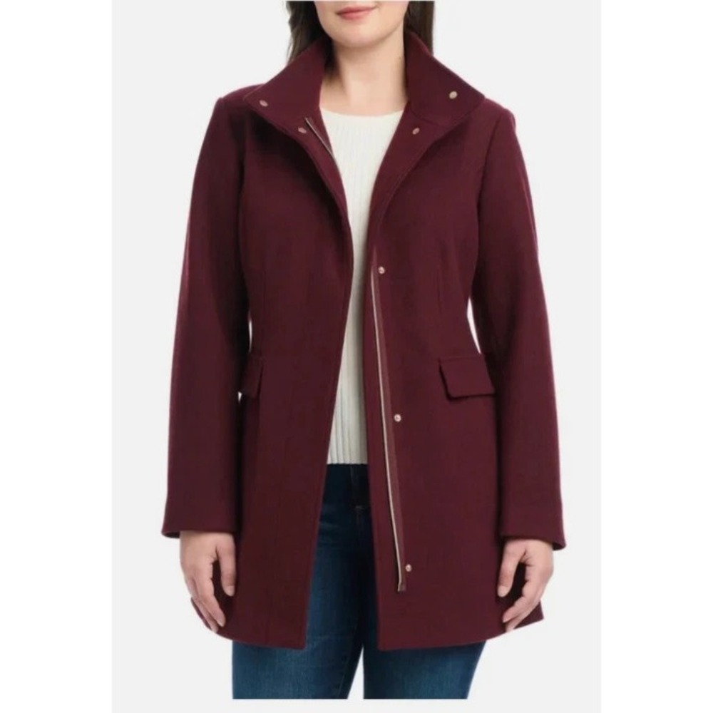 Vince Camuto Women's Full Zip Jacket, Dark Red, Size: Large, New